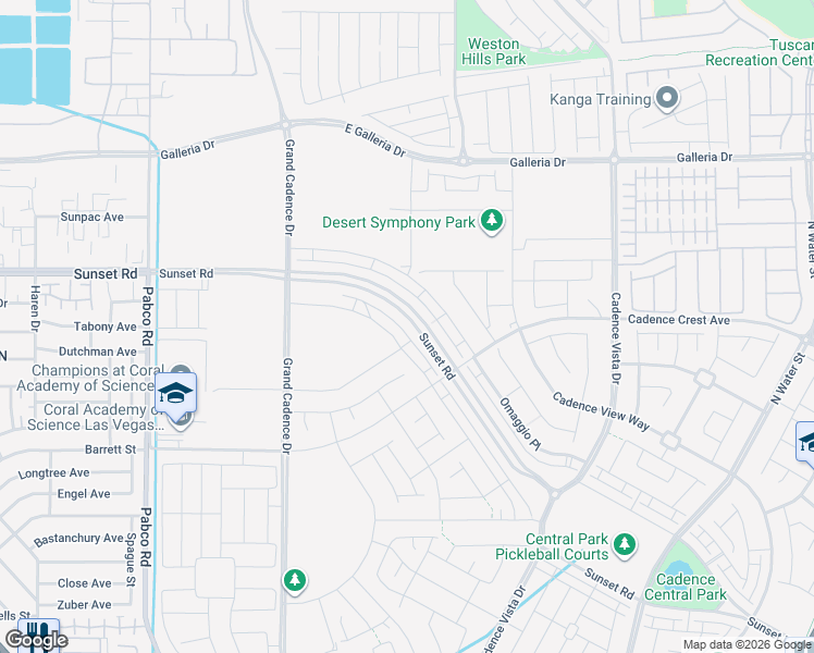 map of restaurants, bars, coffee shops, grocery stores, and more near 604 Celebratory Place in Henderson