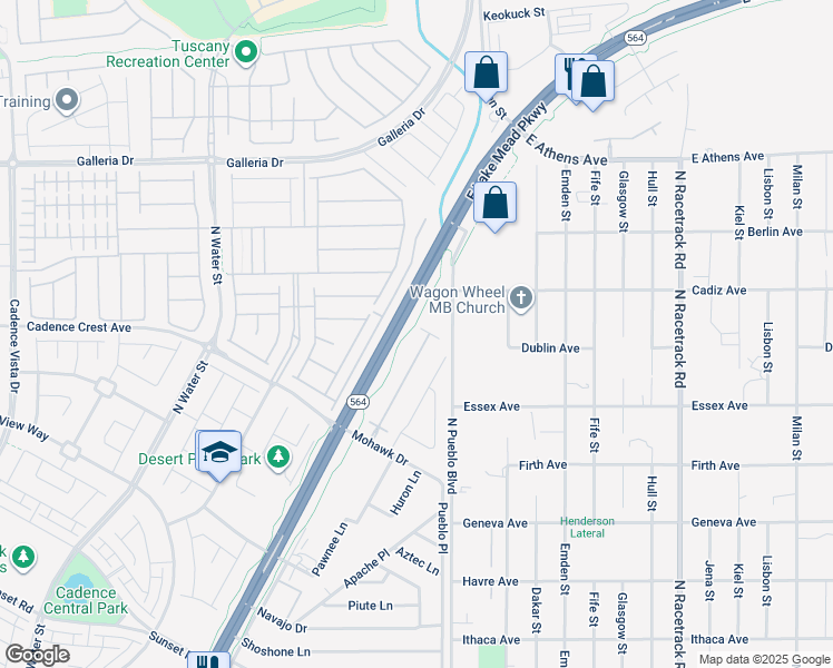 map of restaurants, bars, coffee shops, grocery stores, and more near 181 Sierra Alta Place in Henderson