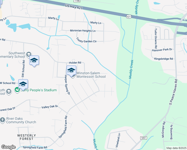 map of restaurants, bars, coffee shops, grocery stores, and more near 6016 Holder Road in Clemmons