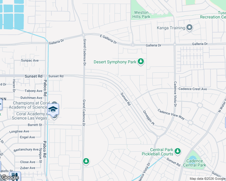 map of restaurants, bars, coffee shops, grocery stores, and more near 848 Cottonwood Hill Place in Henderson