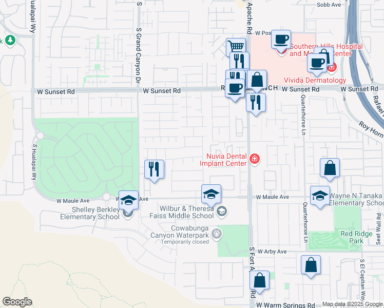 map of restaurants, bars, coffee shops, grocery stores, and more near 9608 Allison Ranch Avenue in Las Vegas