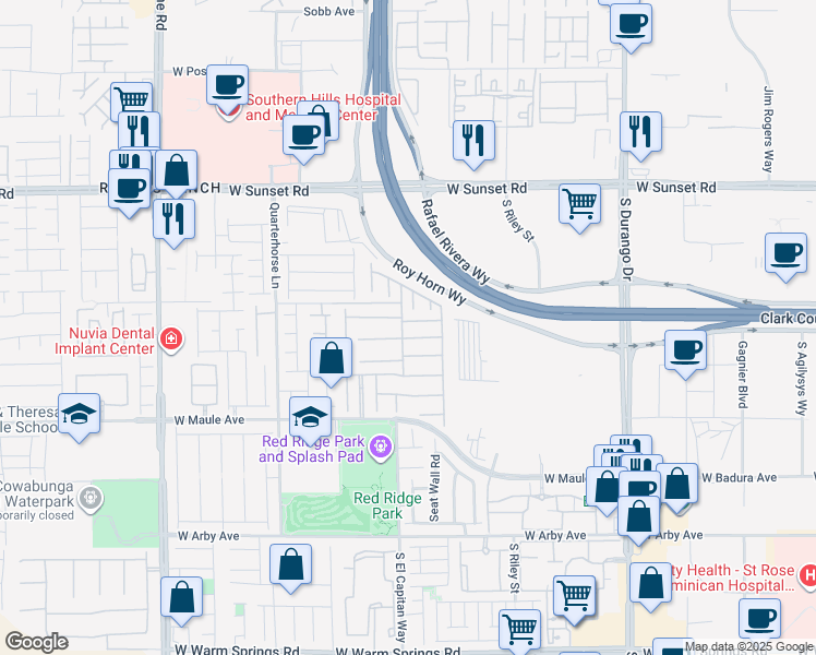 map of restaurants, bars, coffee shops, grocery stores, and more near 8969 Sleepy Panda Avenue in Las Vegas