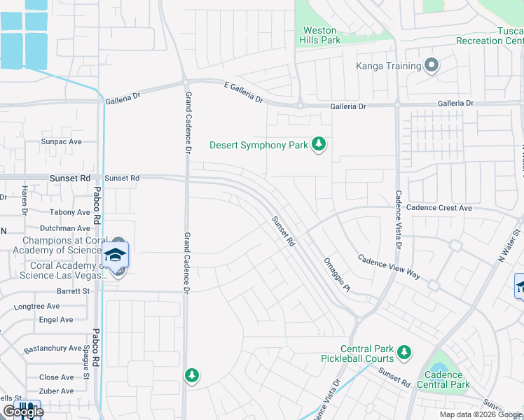map of restaurants, bars, coffee shops, grocery stores, and more near 600 Celebratory Place in Henderson