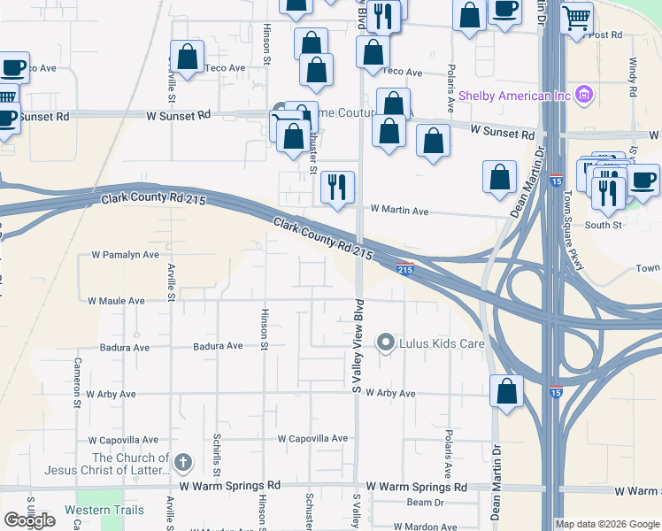 map of restaurants, bars, coffee shops, grocery stores, and more near 3922 Jacob Lake Circle in Las Vegas