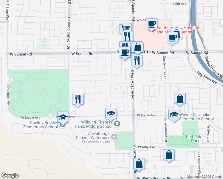map of restaurants, bars, coffee shops, grocery stores, and more near 6736 Twisted Wood Drive in Las Vegas