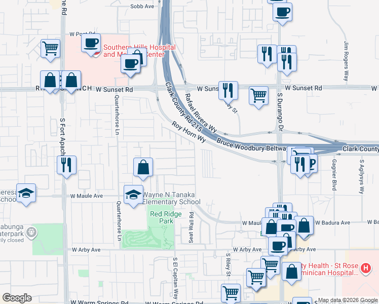 map of restaurants, bars, coffee shops, grocery stores, and more near 8921 Sleepy Panda Avenue in Las Vegas