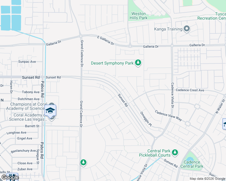 map of restaurants, bars, coffee shops, grocery stores, and more near 598 Celebratory Place in Henderson