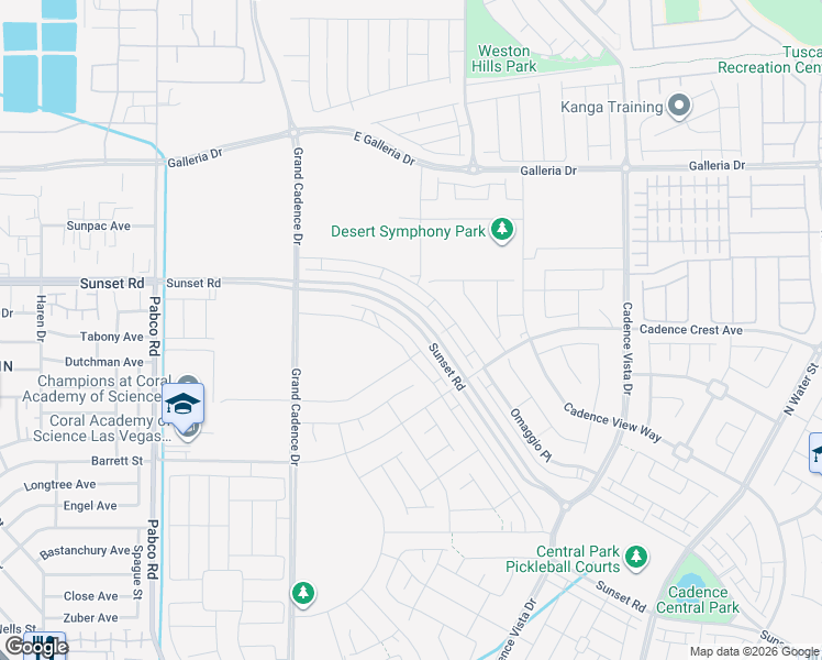 map of restaurants, bars, coffee shops, grocery stores, and more near 598 Celebratory Place in Henderson