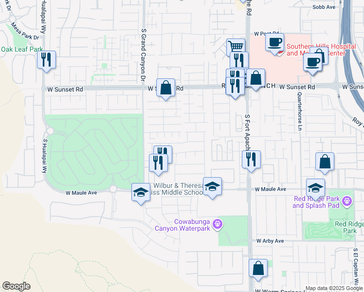 map of restaurants, bars, coffee shops, grocery stores, and more near 9655 Brooks Lake Avenue in Las Vegas