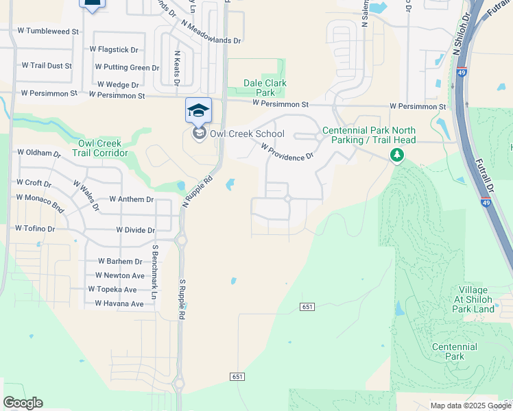 map of restaurants, bars, coffee shops, grocery stores, and more near 291 North Powderhorn Drive in Fayetteville
