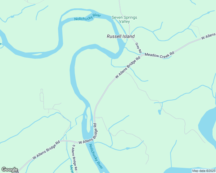 map of restaurants, bars, coffee shops, grocery stores, and more near 2230 West Allens Bridge Road in Greeneville