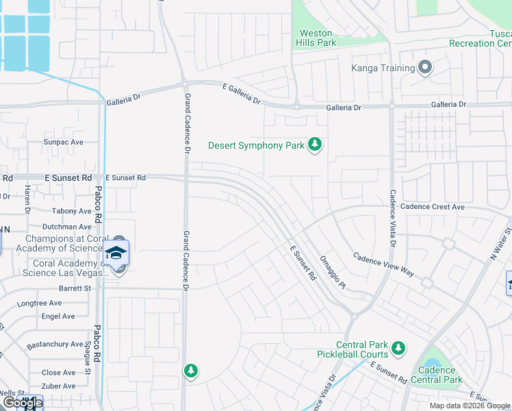 map of restaurants, bars, coffee shops, grocery stores, and more near 594 Celebratory Place in Henderson