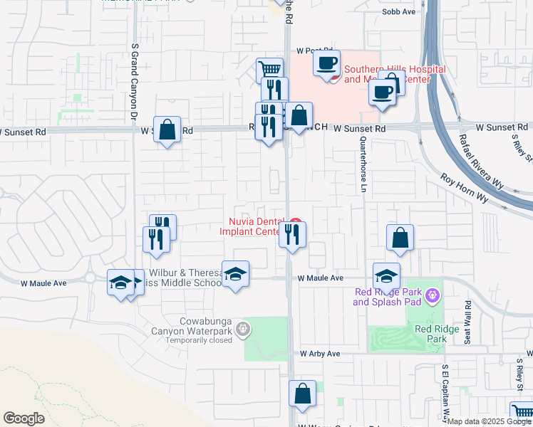 map of restaurants, bars, coffee shops, grocery stores, and more near 6728 Broken Wood Avenue in Las Vegas