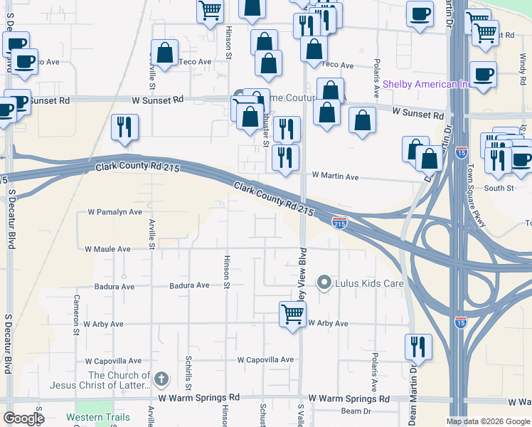 map of restaurants, bars, coffee shops, grocery stores, and more near 3946 Jacob Lake Circle in Las Vegas