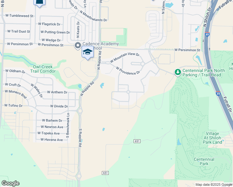 map of restaurants, bars, coffee shops, grocery stores, and more near 3861 West Maclura Way in Fayetteville