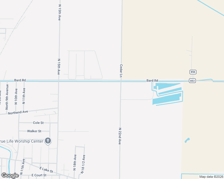 map of restaurants, bars, coffee shops, grocery stores, and more near 2600 Bard Road in Paragould