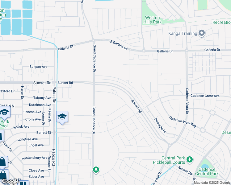 map of restaurants, bars, coffee shops, grocery stores, and more near 874 Cottonwood Hill Place in Henderson