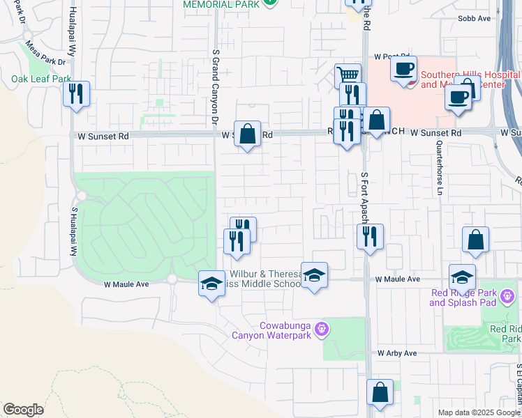 map of restaurants, bars, coffee shops, grocery stores, and more near 9684 Brooks Lake Avenue in Las Vegas