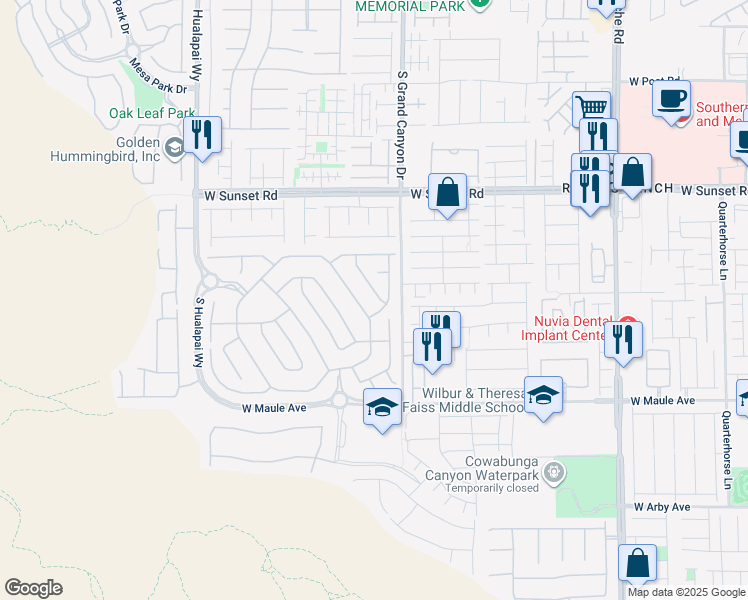 map of restaurants, bars, coffee shops, grocery stores, and more near 6703 Titanium Crest Street in Las Vegas