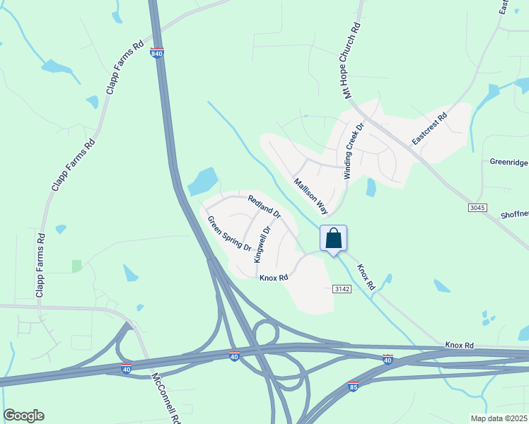 map of restaurants, bars, coffee shops, grocery stores, and more near 4818 Red Brush Drive in McLeansville