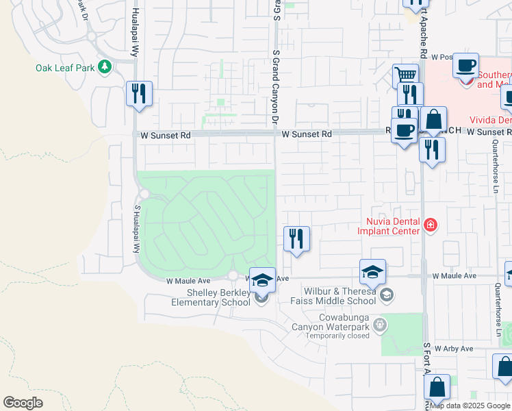 map of restaurants, bars, coffee shops, grocery stores, and more near 6703 Titanium Crest Street in Las Vegas