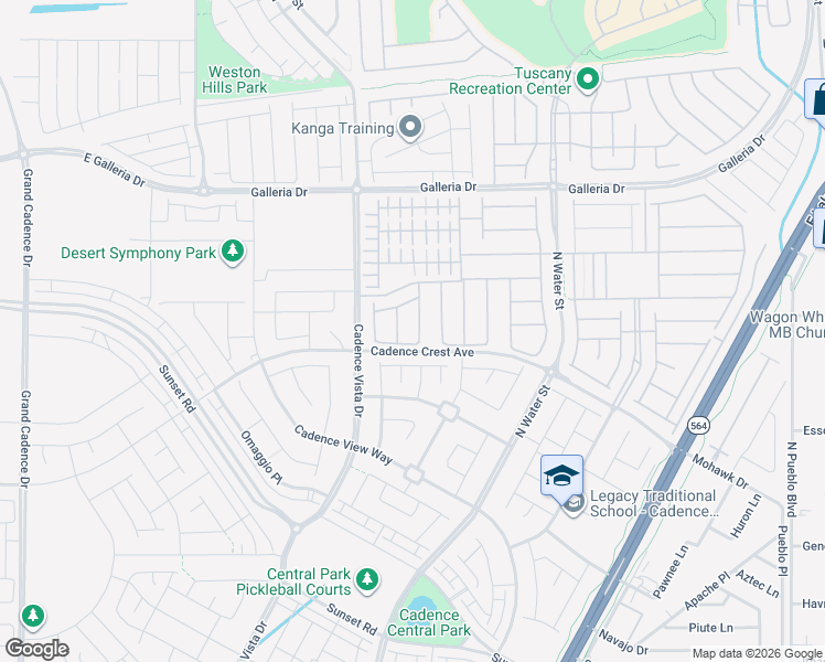 map of restaurants, bars, coffee shops, grocery stores, and more near 680 Sunray Park Street in Henderson