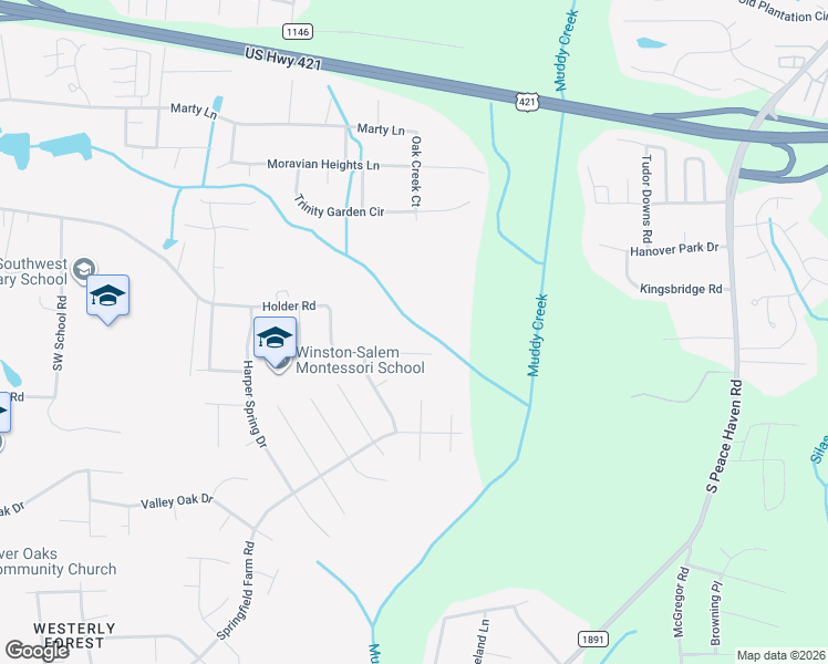 map of restaurants, bars, coffee shops, grocery stores, and more near 5971 Holder Road in Clemmons