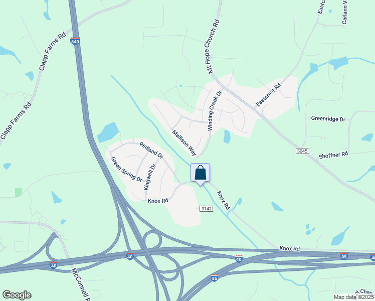 map of restaurants, bars, coffee shops, grocery stores, and more near 5124 Mallison Way in McLeansville
