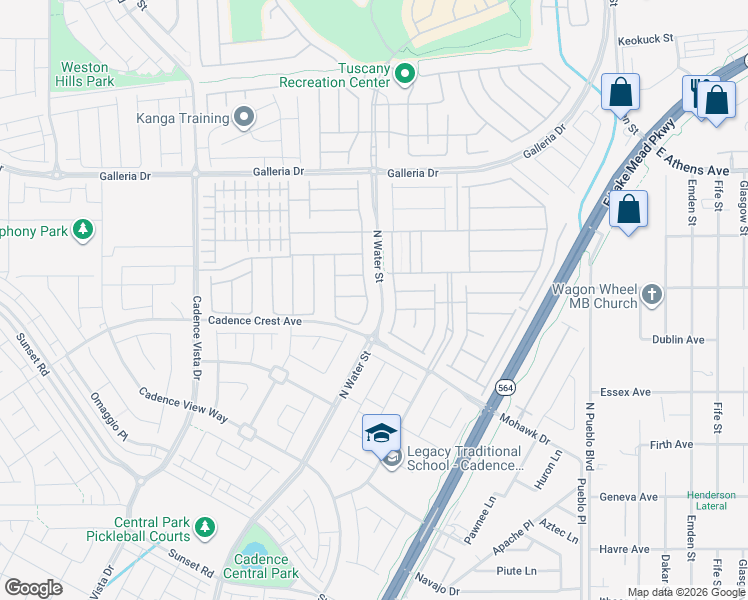 map of restaurants, bars, coffee shops, grocery stores, and more near 692 Dorsey Falls Street in Henderson