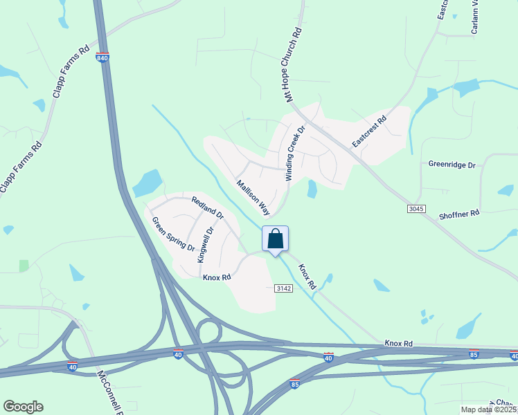 map of restaurants, bars, coffee shops, grocery stores, and more near 5124 Mallison Way in McLeansville