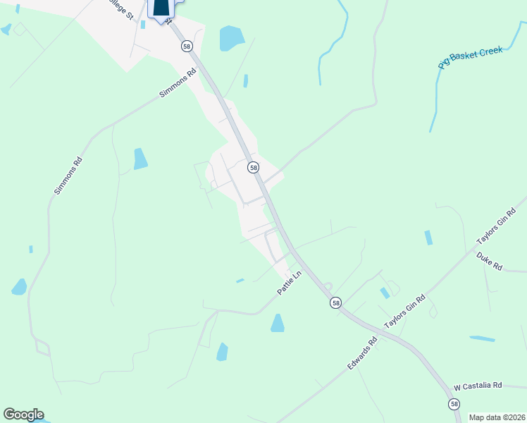 map of restaurants, bars, coffee shops, grocery stores, and more near 8136 North Carolina Highway 58 in Castalia