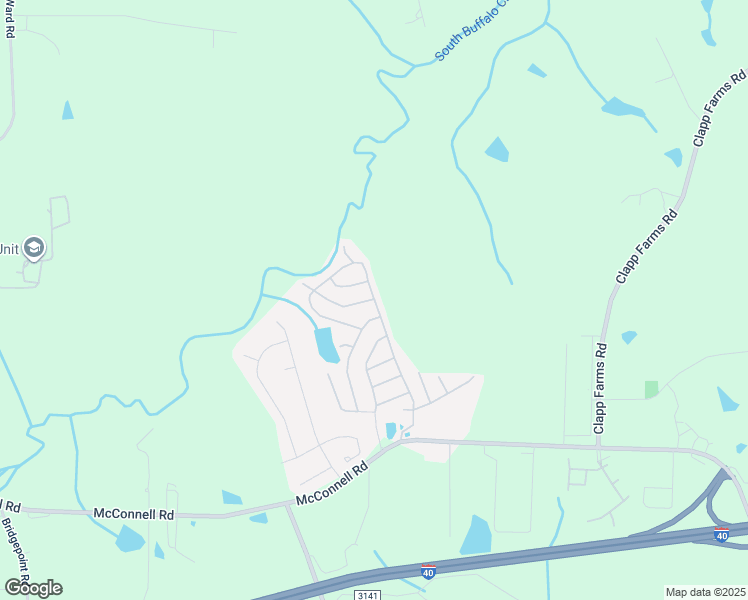 map of restaurants, bars, coffee shops, grocery stores, and more near 1705 Ewing Drive in Greensboro