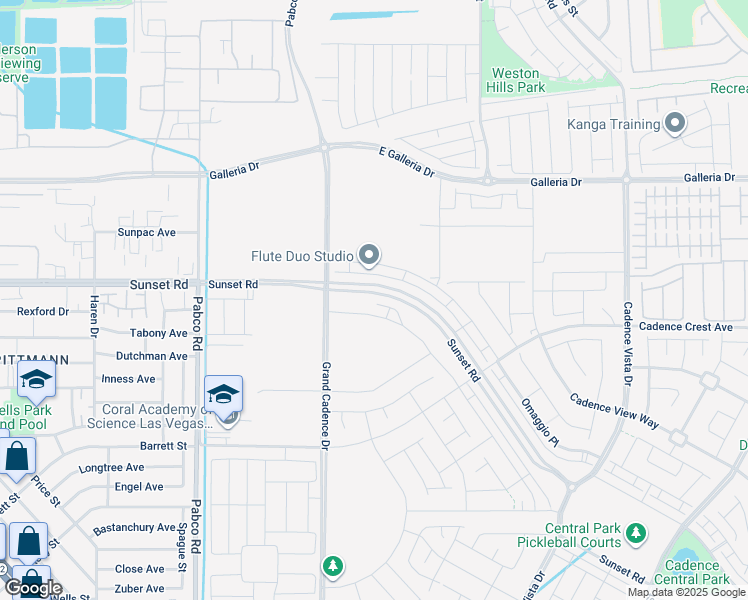 map of restaurants, bars, coffee shops, grocery stores, and more near 542 Celebratory Place in Henderson