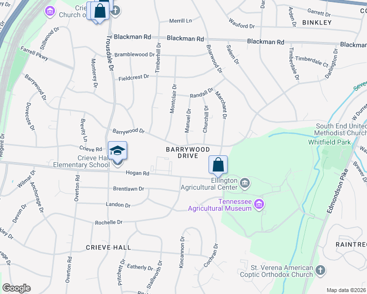 map of restaurants, bars, coffee shops, grocery stores, and more near 379 Barrywood Drive in Nashville