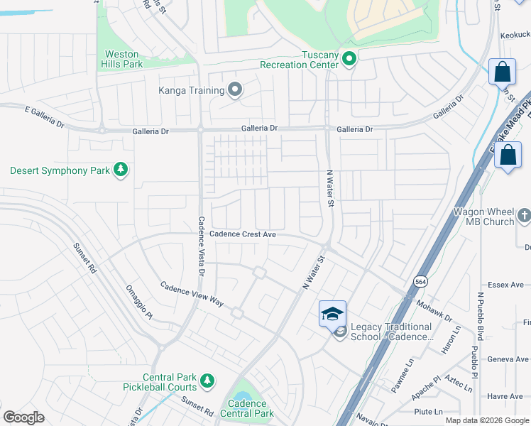 map of restaurants, bars, coffee shops, grocery stores, and more near 701 Webber Park Street in Henderson