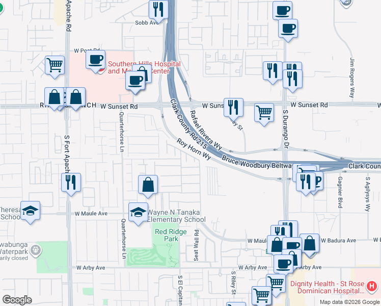 map of restaurants, bars, coffee shops, grocery stores, and more near 8940 Sky Lux Place in Las Vegas