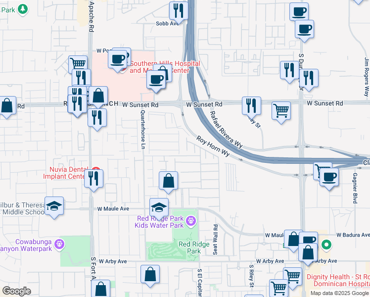 map of restaurants, bars, coffee shops, grocery stores, and more near 6632 Autumn Breeze Street in Las Vegas