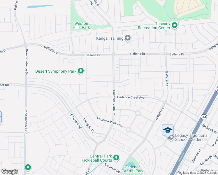 map of restaurants, bars, coffee shops, grocery stores, and more near Galleria Drive in Henderson