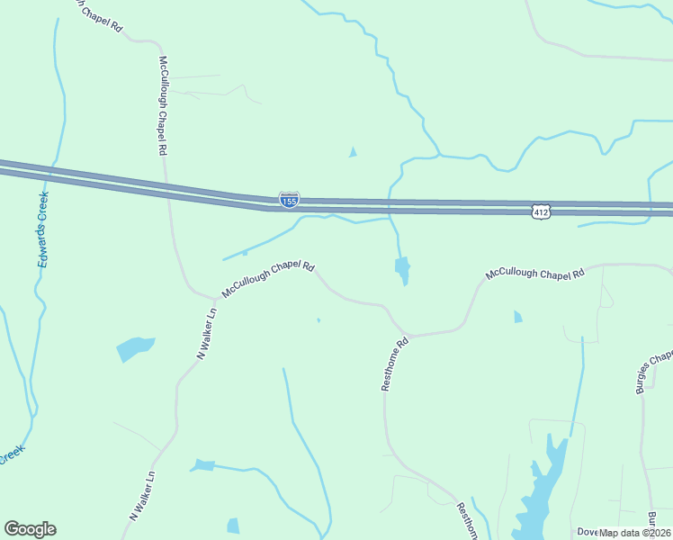 map of restaurants, bars, coffee shops, grocery stores, and more near 1858 McCullough Chapel Road in Dyersburg