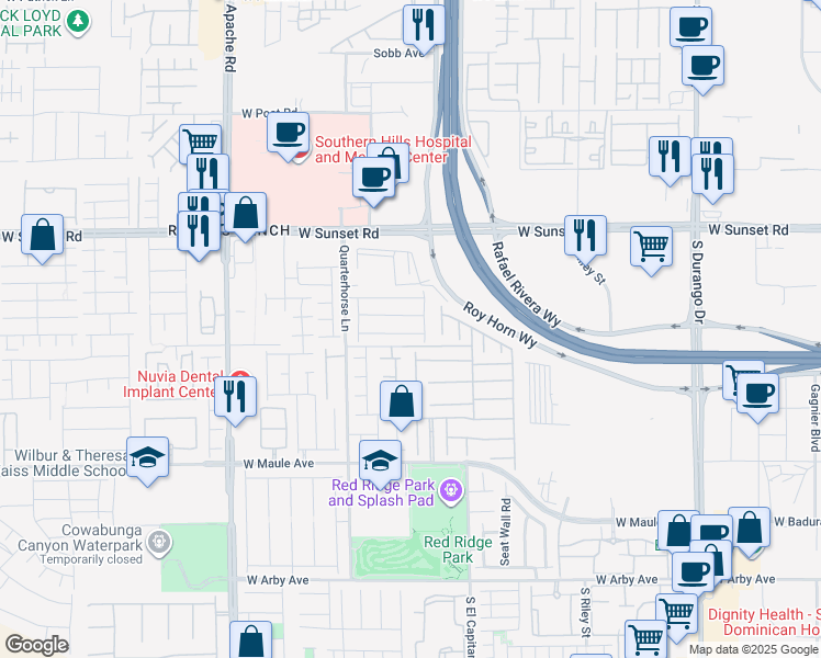 map of restaurants, bars, coffee shops, grocery stores, and more near 9080 Nostrand Avenue in Las Vegas