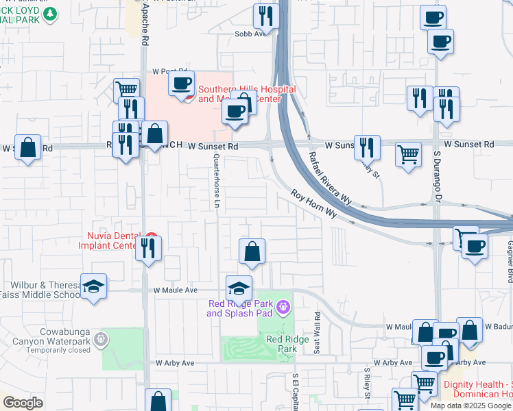map of restaurants, bars, coffee shops, grocery stores, and more near 9086 Nostrand Avenue in Las Vegas