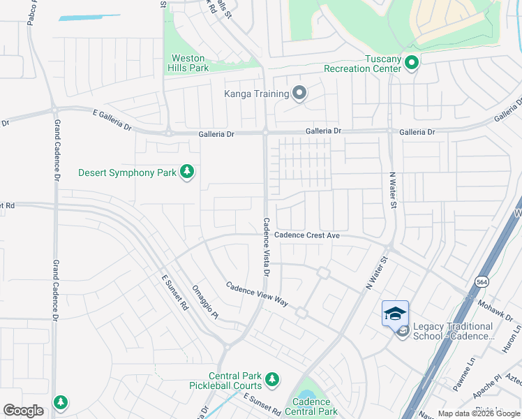 map of restaurants, bars, coffee shops, grocery stores, and more near Galleria Drive in Henderson