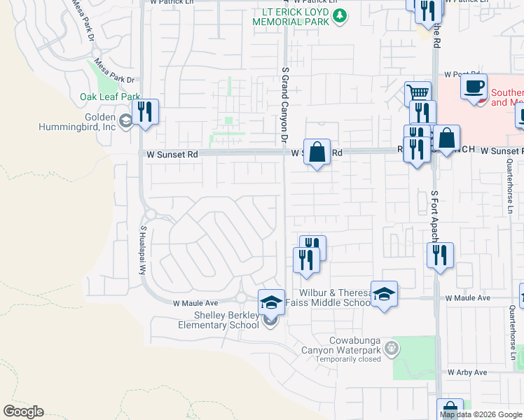 map of restaurants, bars, coffee shops, grocery stores, and more near 9838 Iron Sky Court in Las Vegas