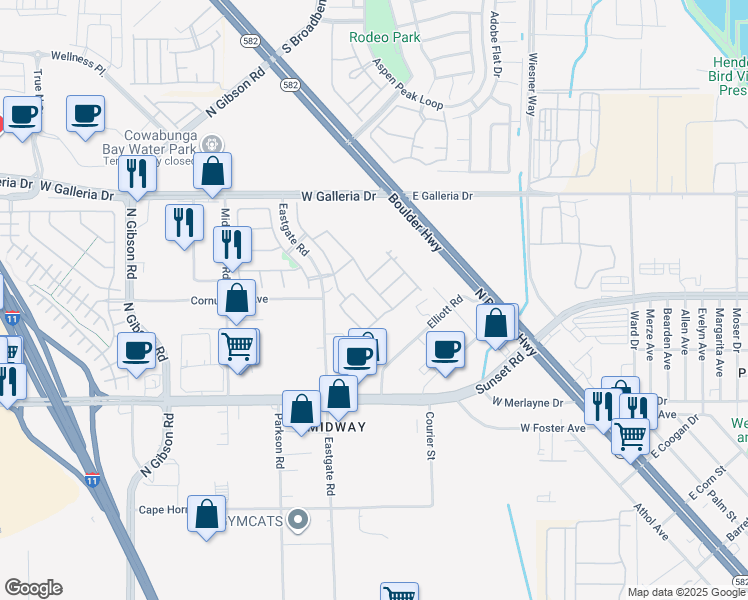 map of restaurants, bars, coffee shops, grocery stores, and more near 637 Emerald Idol Place in Henderson