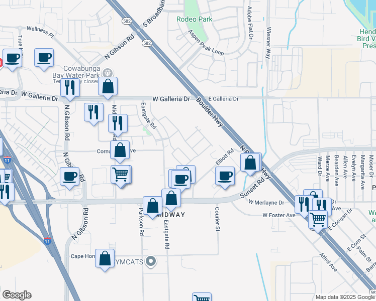 map of restaurants, bars, coffee shops, grocery stores, and more near 637 Emerald Idol Place in Henderson