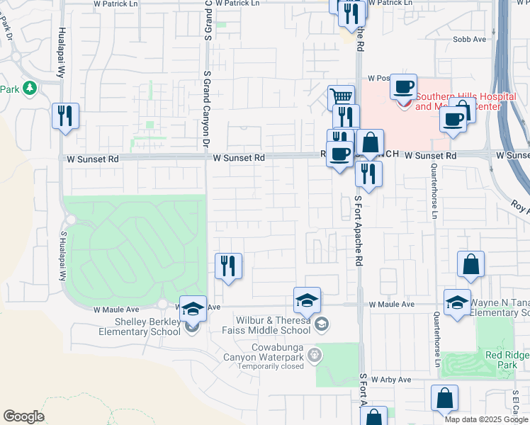 map of restaurants, bars, coffee shops, grocery stores, and more near 9645 Grapeland Avenue in Las Vegas