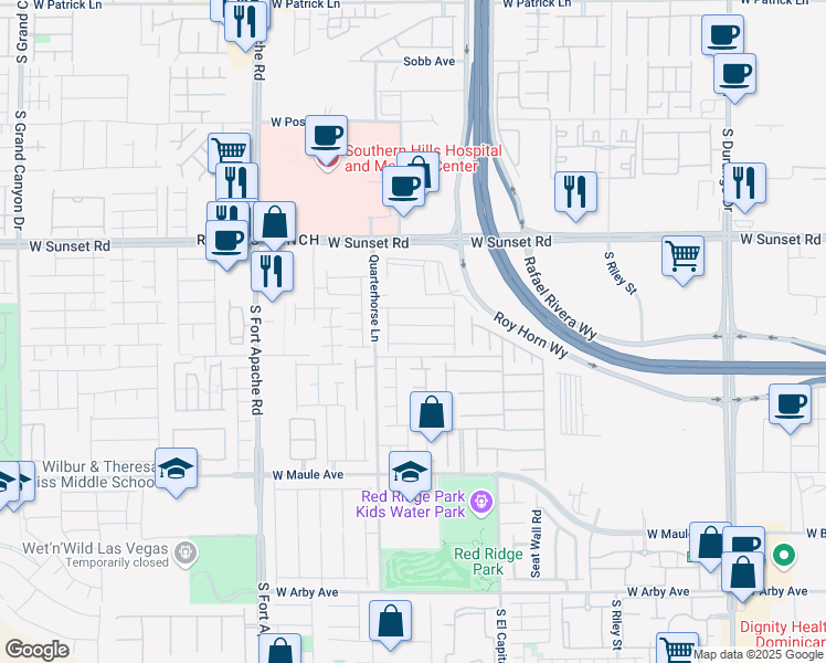 map of restaurants, bars, coffee shops, grocery stores, and more near 9133 Vesey Avenue in Las Vegas