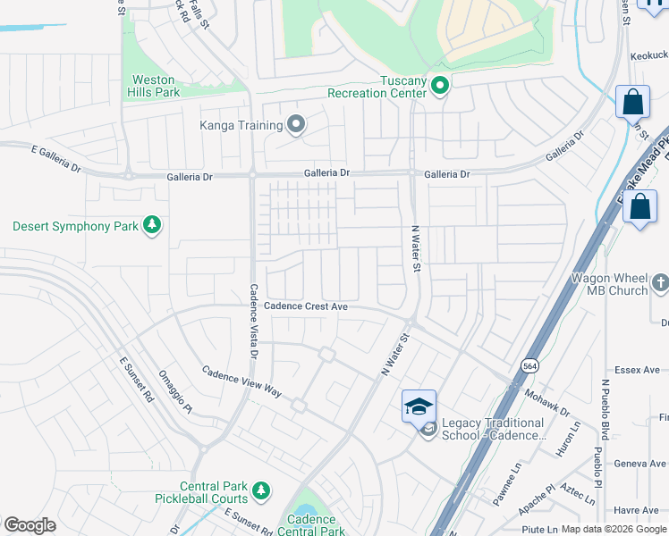 map of restaurants, bars, coffee shops, grocery stores, and more near 713 Webber Park Street in Henderson
