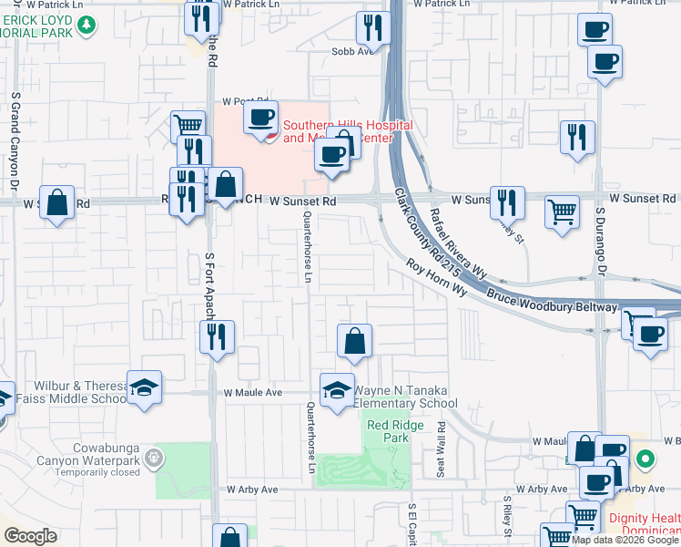 map of restaurants, bars, coffee shops, grocery stores, and more near 9133 Vesey Avenue in Las Vegas