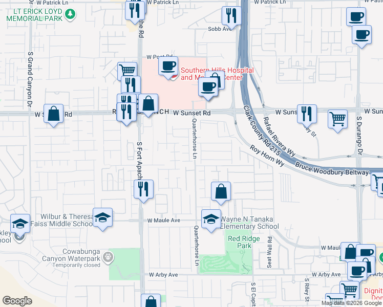 map of restaurants, bars, coffee shops, grocery stores, and more near 6670 Tumoulin Street in Las Vegas